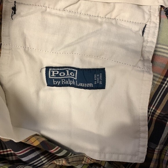Polo Ralph Lauren Multicolored Plaid Flat Front 10" Inseam Bermuda Shorts Sz 32 - Picture 7 of 15